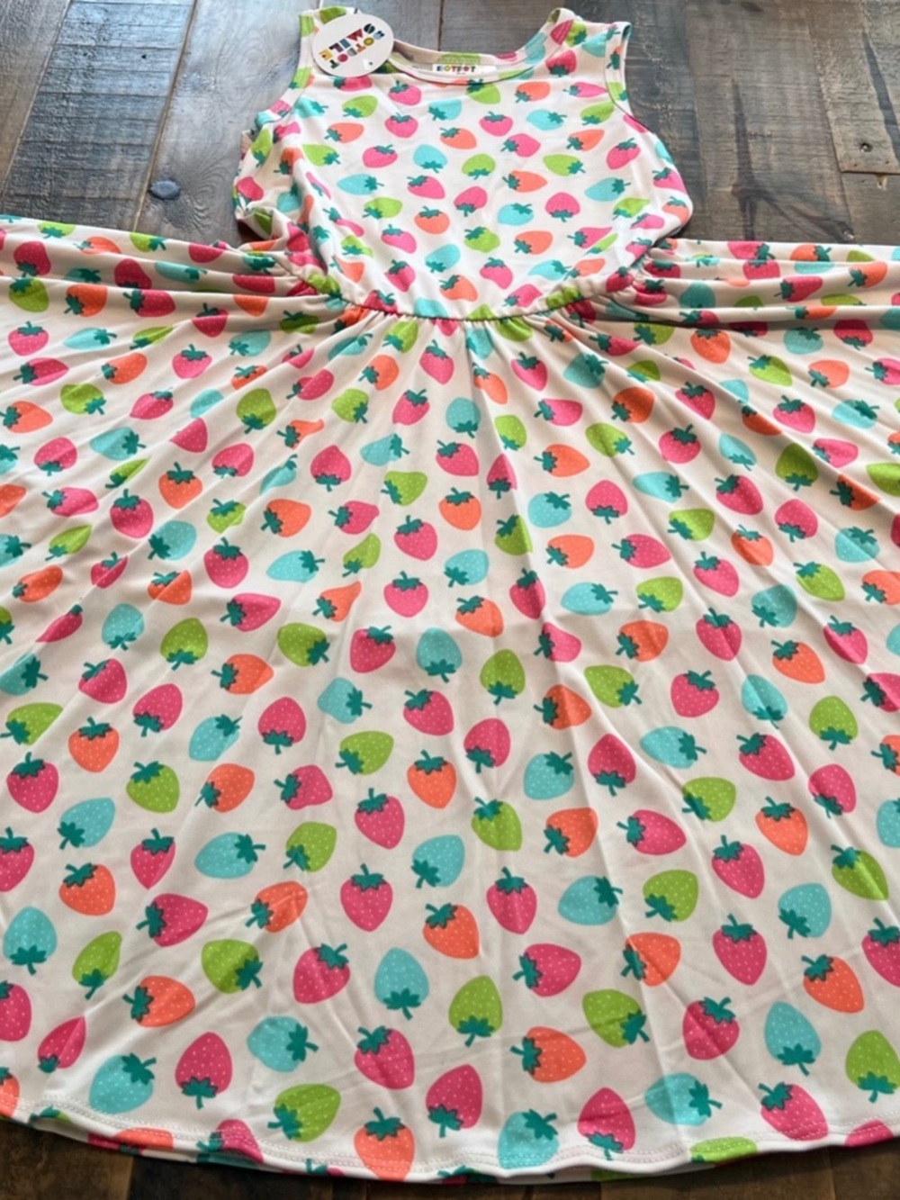 Dot Dot Smile size 12/24 months, 5/6 or 8/10 girls strawberry tank twirl dress